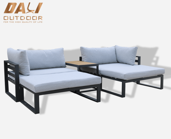 5 Pcs Double Sofa Sets with Footstool