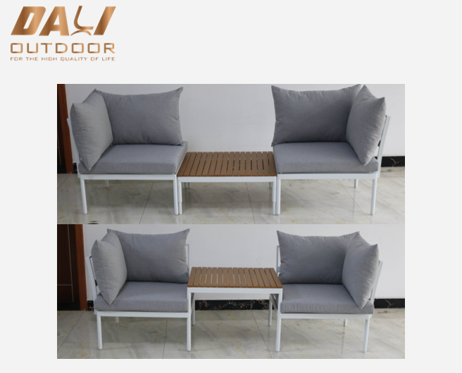Functional 3 piece Sofa Set with aluminum frame
