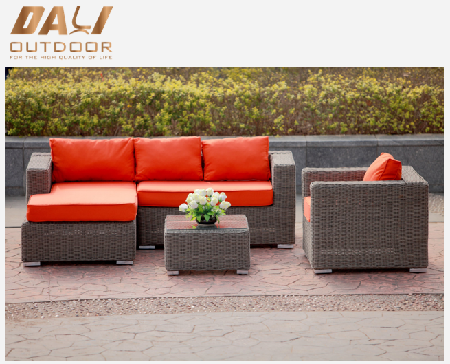 Rattan Corner Sofa Outdoor Uv Resistance PE Rattan