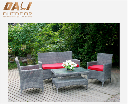 4 piece Rattan thin feet sofa set outdoor furniture patio set