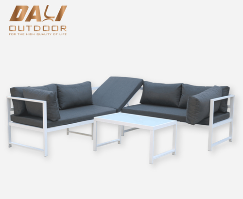 Adjustable K/D Outdoor Furniture Factory Price Waterproof corner Lounge Sofa