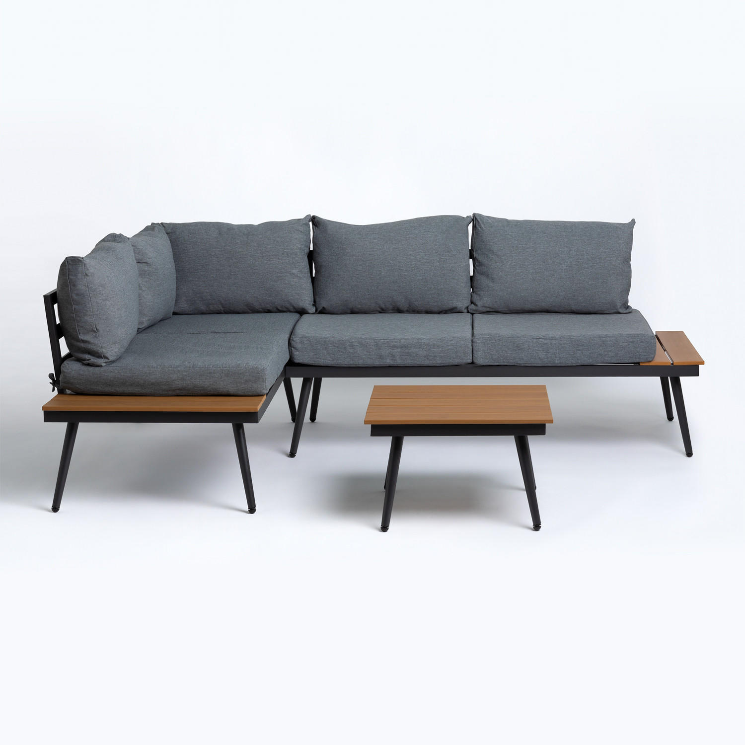 High Class KD Aluminum Outdoor Garden Corner Sofa Furniture Patio Conversation Set